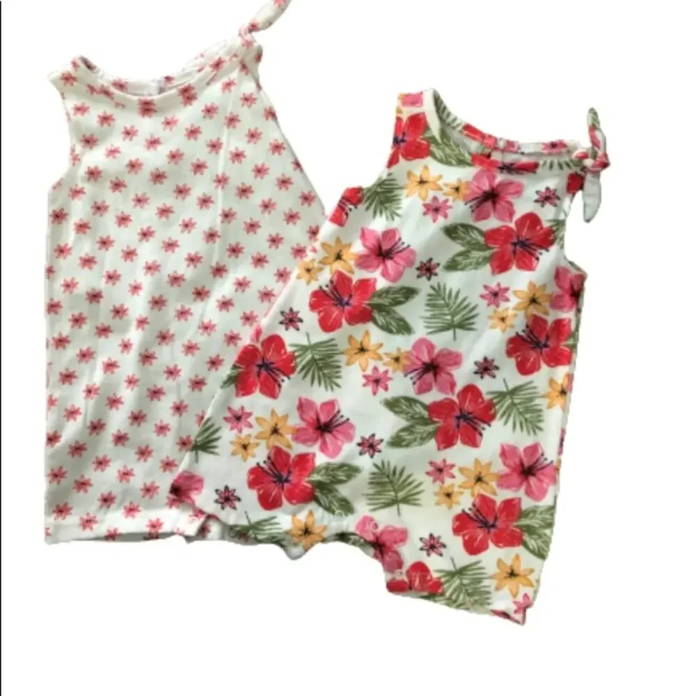 Chick Pea Tropical 2 piece Rompers Size 3-6 months